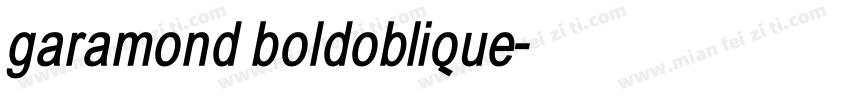 garamond boldoblique字体转换